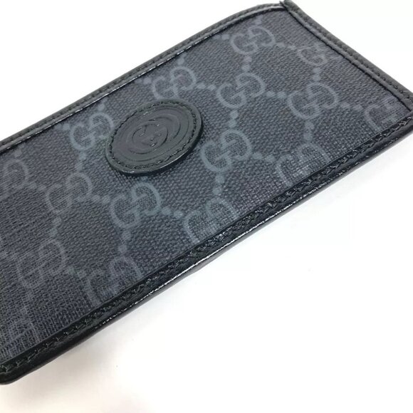 GUCCI GG Supreme Interlocking G Card Case Fragment Case Wallet Coin purse - Picture 4 of 10